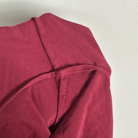 LilySilk 100% Silk Mulberry Pure Womens Wide Leg Pants Burgundy Womens Small S - Picture 9 of 15